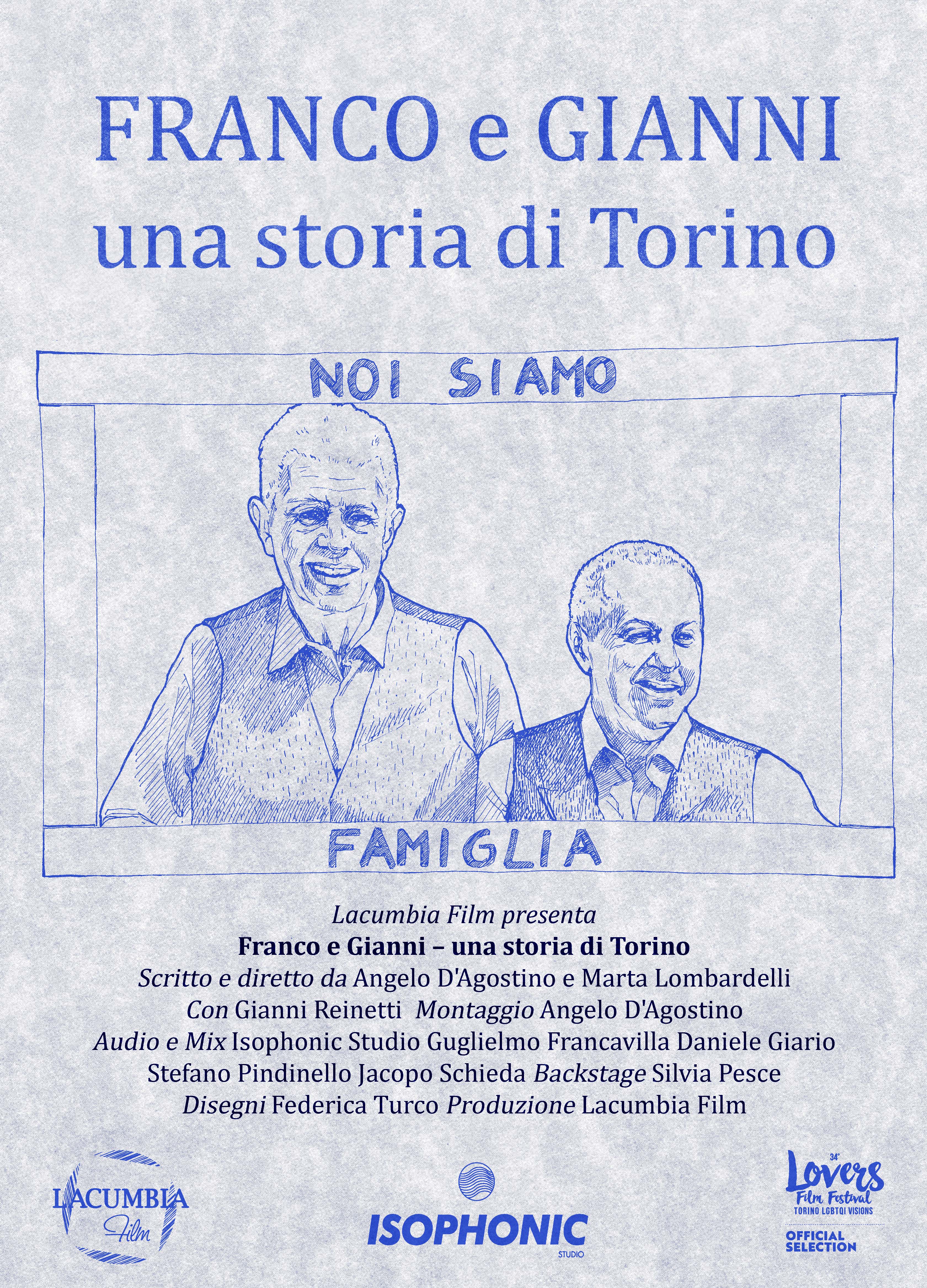 Poster Franco e Gianni Una storia di Torino Film Documentario Prima Unione Civile Locandina